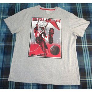 AND1 Gray Baller Dunking T-Shirt Large
